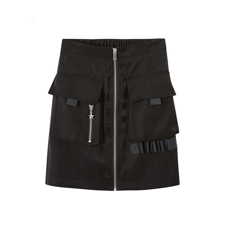 [1件3折价:49.5]美特斯邦威工装风多口袋半裙女新款夏季时尚甜飒高腰半身裙女高清大图