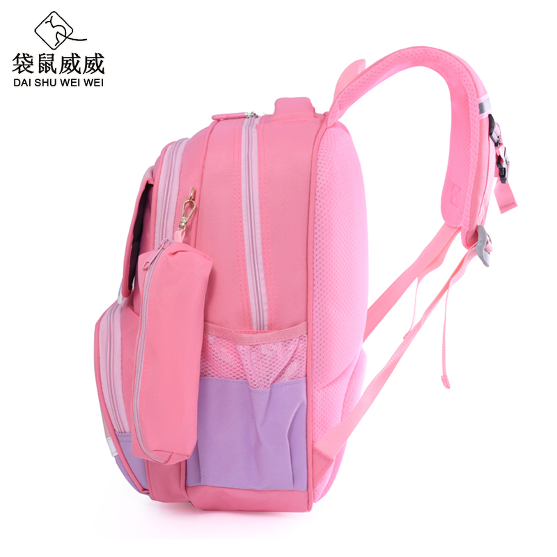 袋鼠威威 学生书包 送大容量卡通水杯 XFH2383-1高清大图