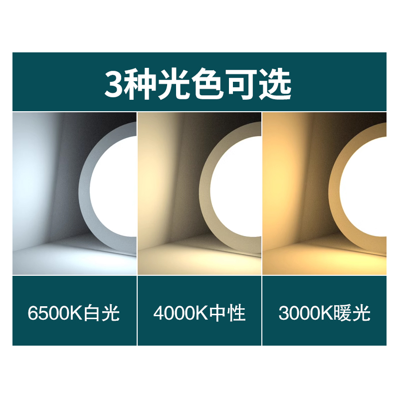 格瑞捷超薄筒灯3.5寸6W白光/个高清大图