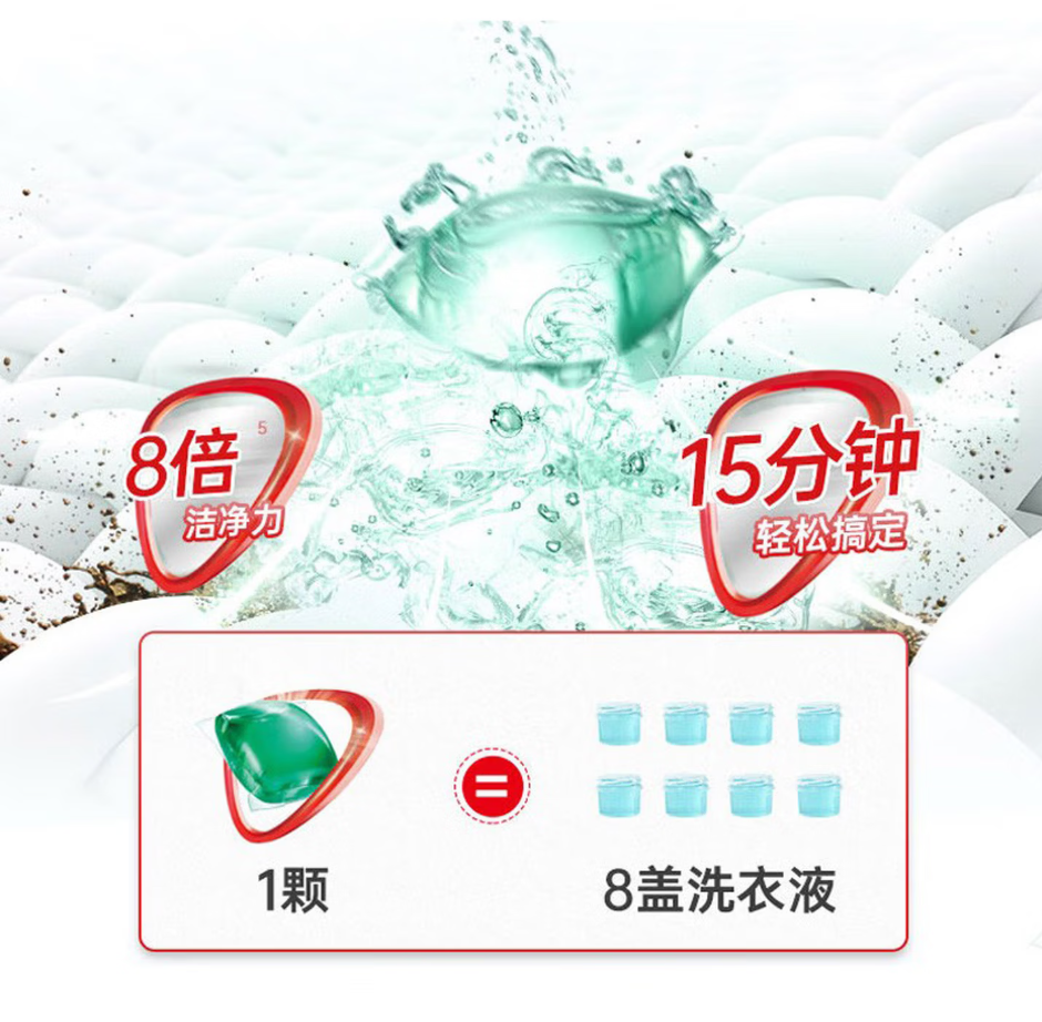 立白浓缩除菌倍净洗衣凝珠:除菌除螨、深层洁净。高清大图