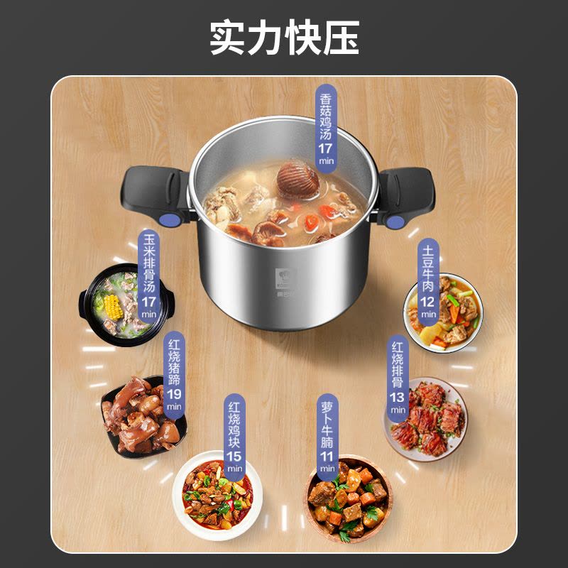 康巴赫可立易开盖三层刚压力锅-22cm/24cm图片