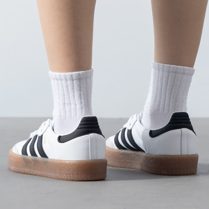 阿迪达斯（adidas）三叶草女鞋新款运动鞋复古潮流时尚低帮休闲鞋SAMBAE W板鞋JI1349 ZP高清大图