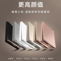罗格朗(Legrand)开关插座官方旗舰店逸景玫瑰金家用大面板一开5五孔86型带多孔USB插座tcl开关