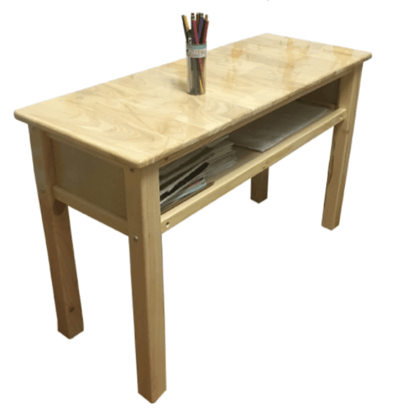 业飞幼儿园课桌椅 QY-156儿童橡木双人课桌