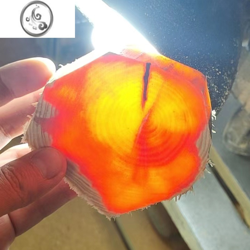 jimi琥珀木手串东北长白山沉香全满油松明子透光手链佛珠全玉化