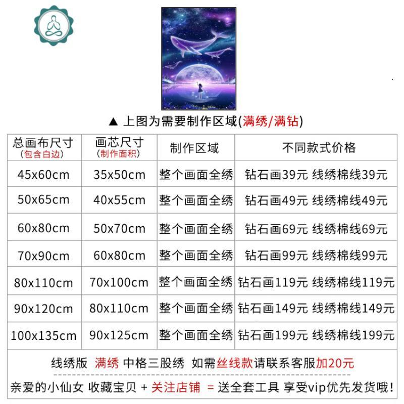 封后(FENGHOU)5D钻石画星空钻石贴十字绣线绣2020新款自己绣客厅钻石绣卡 默认点钻版画布45x60画芯35x5