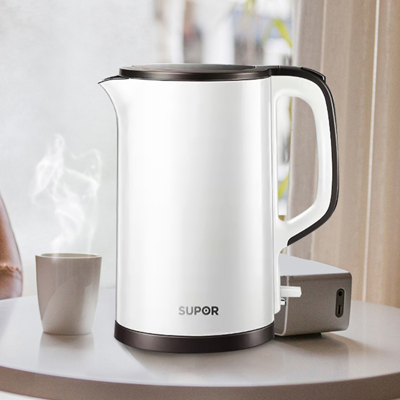 苏泊尔(SUPOR)电水壶1.5L大容量自动断电电热水壶保温防烫防干烧自动断电不锈钢内胆烧水壶15T66B高清大图