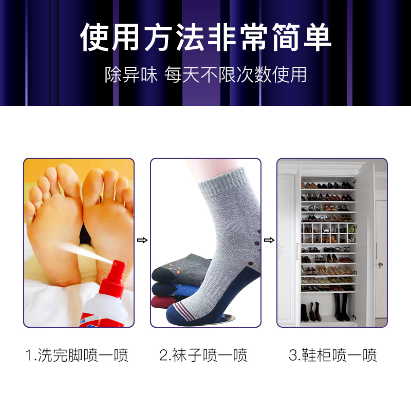 德国SOS原装进口脚气水250ml脚部除味喷雾 护理除脚气除异味 足部杀菌抑菌消毒喷雾 足部护理用品