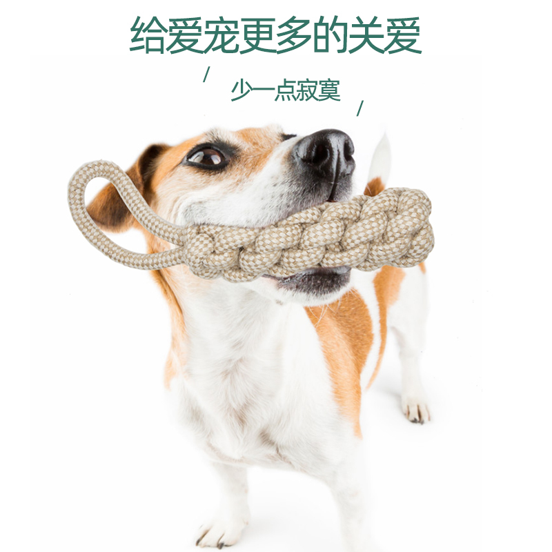 宠物狗狗玩具咬绳耐咬磨牙绳结斗牛柯基巴哥金毛磨牙棒训练用品高清大图