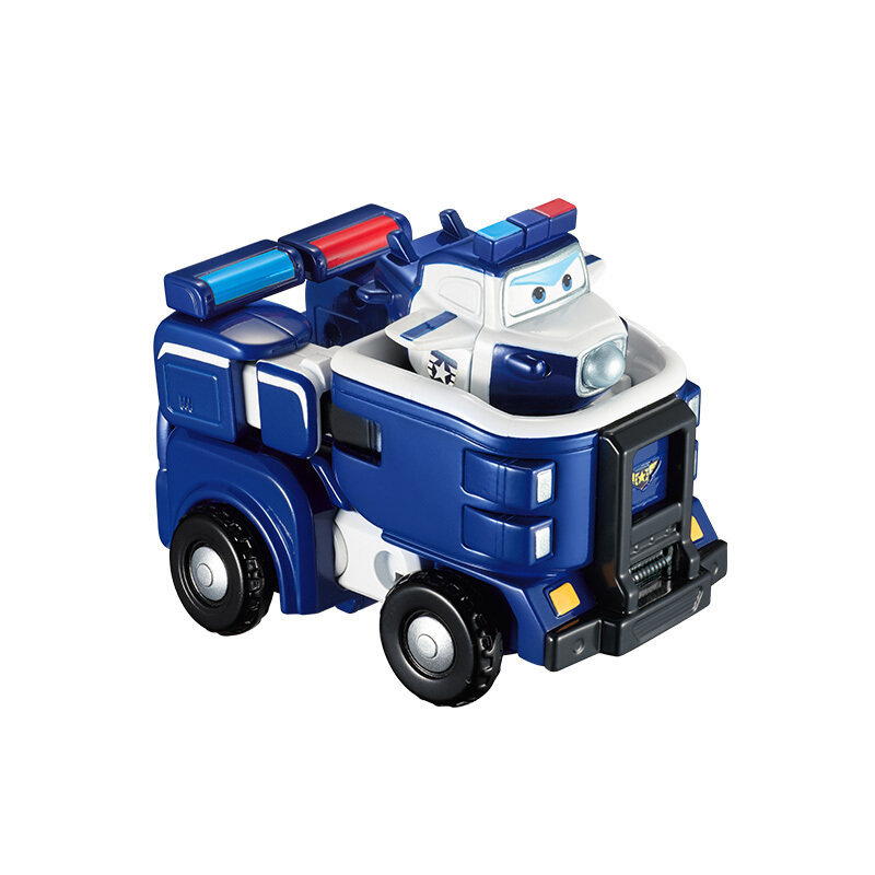 奥迪双钻超级飞侠玩具变形机器人玩具Q版套装包警长720355高清大图