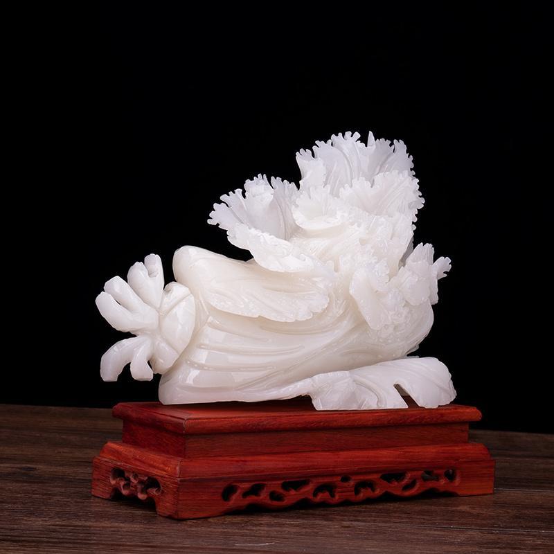 家柏饰(CORATED)玉白菜摆件家居摆设办公室客厅玄关店铺开业礼品高清大图