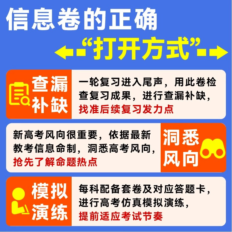 语文[新高考] I高考必刷卷[信息卷] [正版]2024新高考必刷卷信息卷数学试卷19题英语文物理化学生物政治历