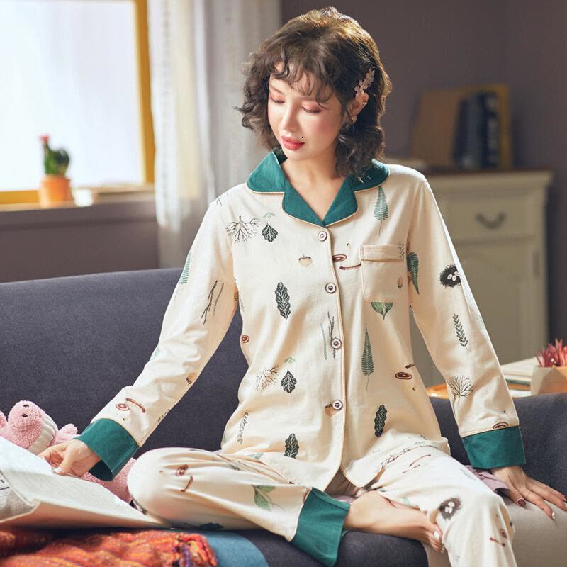 迪鲁奥(DILUAO)YXXM 孕妇装 2021夏季新款月子服春秋产后孕妇睡衣怀孕期产妇哺乳衣薄款喂奶衣套装 18208图片