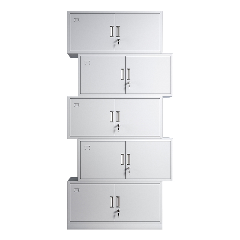 帅畅收纳柜财务档案柜资料柜加厚文件柜办公室带锁铁皮柜分五节高清大图