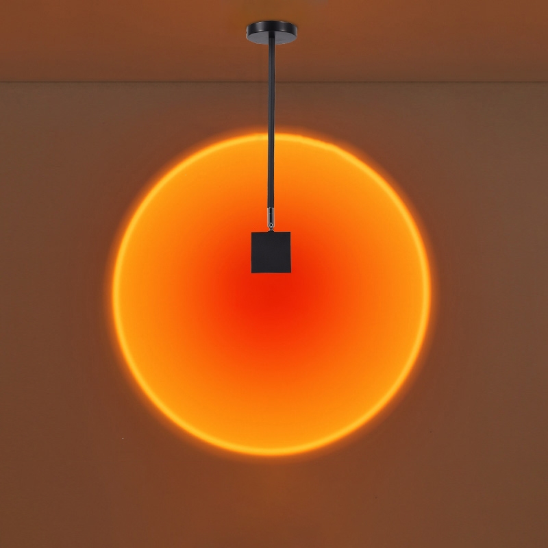 东映之画夕阳日落灯客厅吊灯网红日不落女装投影氛围灯酒吧装饰落日小
