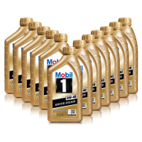 Mobil美孚一号0W-40汽车润滑油全合成金美孚1号机油1L*12 SN正品