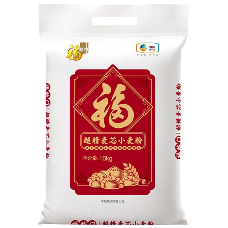 苏宁宜品中粮福临门超精麦芯小麦粉10kg黄淮海麦区非有机袋装大容量性价比高高清大图