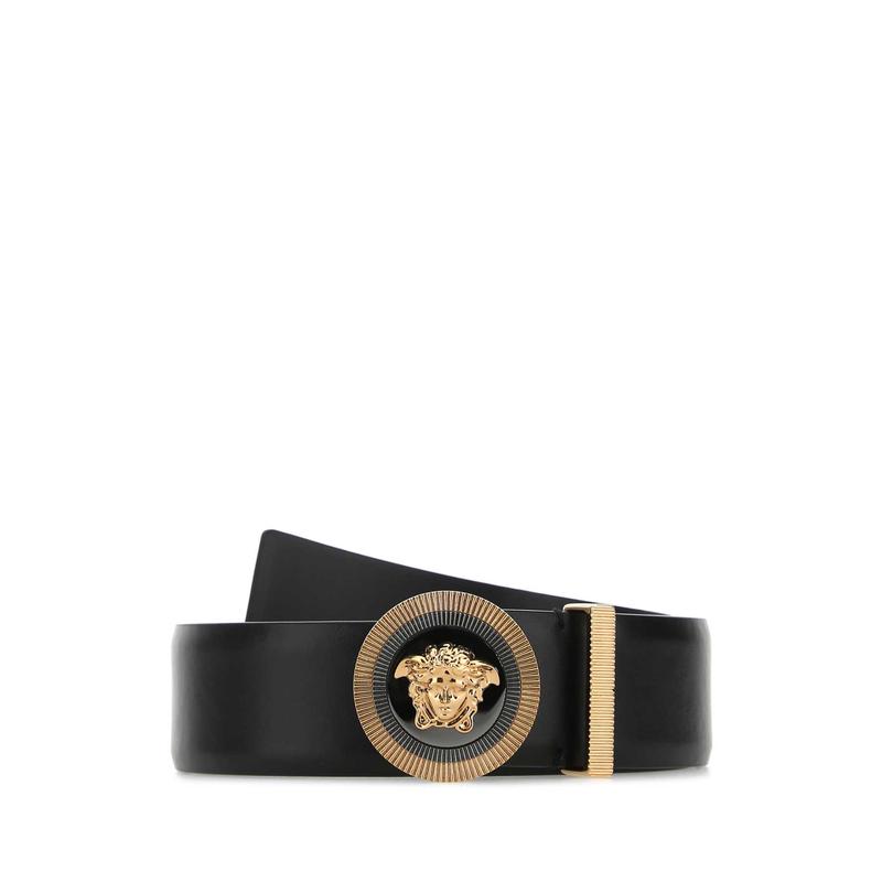 Versace黑金tone小号美杜莎皮带4cm宽商务休闲百搭配饰高清大图