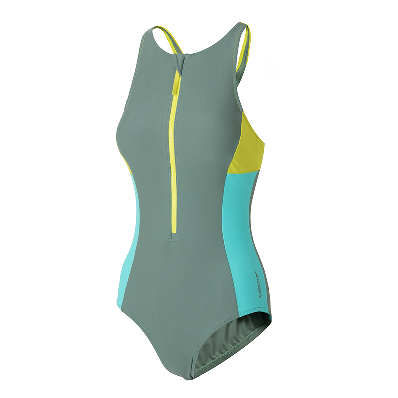 Speedo速比涛女士运动泳衣新训练连体泳衣 M 8-00442116002