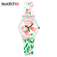 斯沃琪(SWATCH) 手表 春日烂漫花叶淑女表 树脂表带 石英女士表LK355