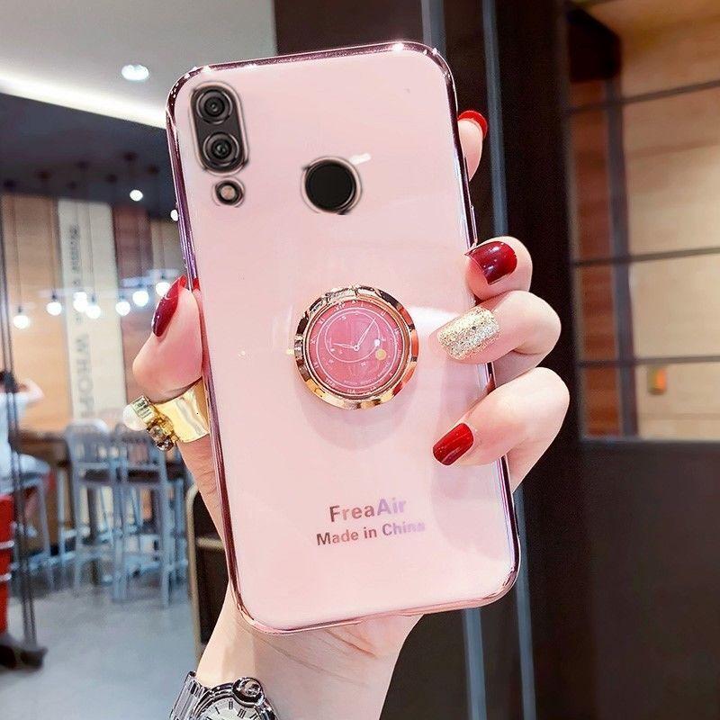 奥迪猫华为荣耀8x手机壳女jsnal00a保护硅胶套honor8x时钟支架防摔软