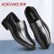 奥康AOKANG男鞋商务男士正装皮鞋男牛皮套脚单鞋商务皮鞋男
