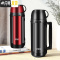 三维工匠保温壶不锈钢热水瓶家用户外旅行便携男女大容量保温杯2000 玫瑰红3000(经典款)
