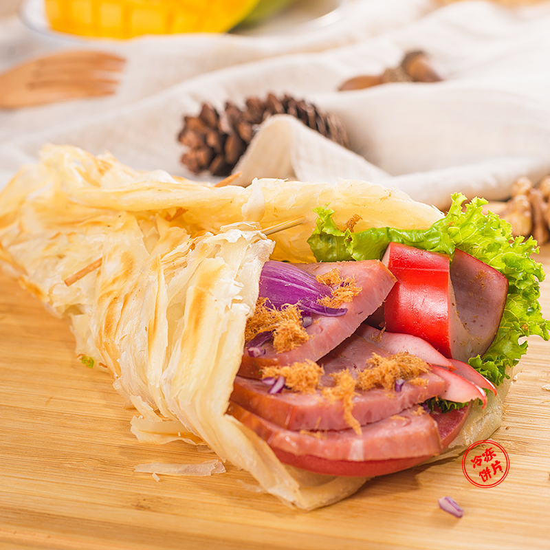 粮全其美手抓饼 家庭装原味50片120g家用商用台湾手抓饼