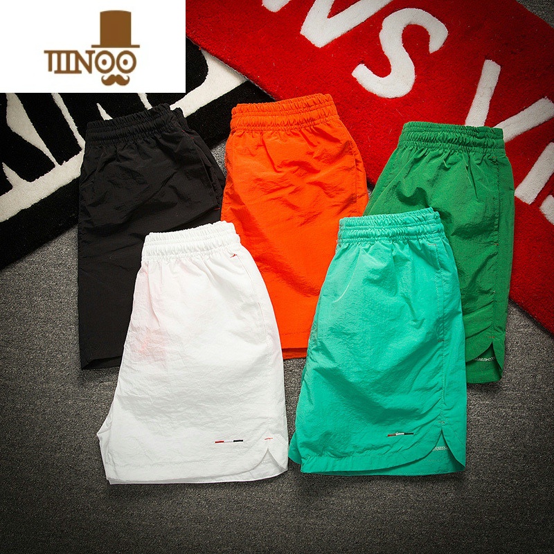 YANXU短裤男夏薄运动裤潮大码透气休闲工装中裤外穿宽松沙滩三分裤开叉休闲裤高清大图