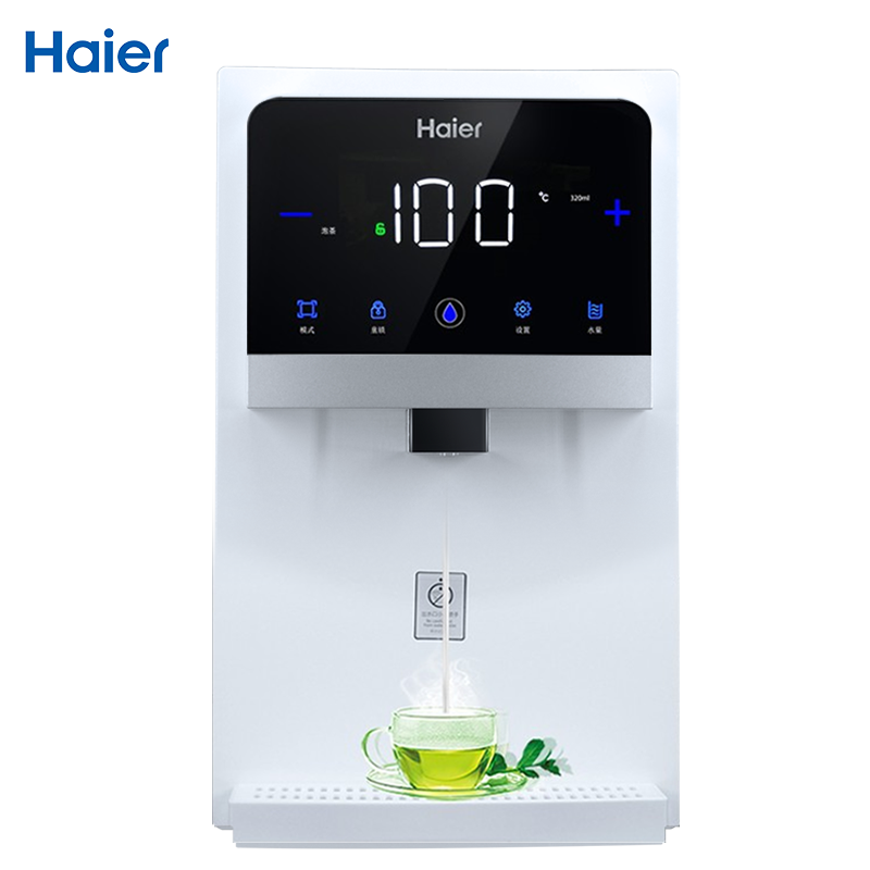海尔/Haier饮水机壁挂式家用管线机温热无胆即热式开水直饮机可调温净水器伴侣GR1910