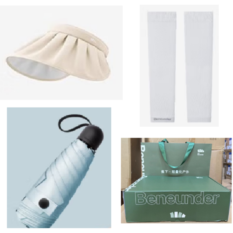 蕉下防晒组合三件套(帽子 袖套 五折伞)配蕉下礼袋(单位:套)