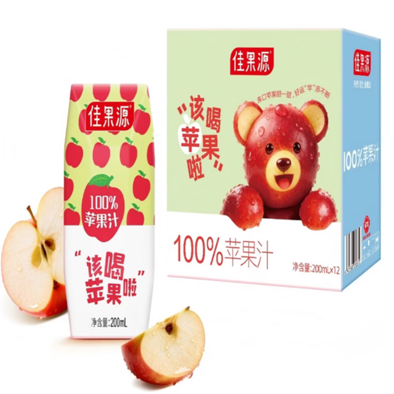 佳果源 100%苹果汁 200ml*12瓶