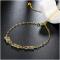A040-A Women 18K yellow gold anklet jewelry 镀黄金色女脚链潮