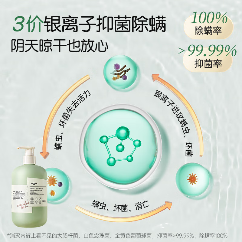 海肌兰内衣清洗液520ml( 茶花香 )泵头款*3+清洗液80ml*3 单位:组高清大图
