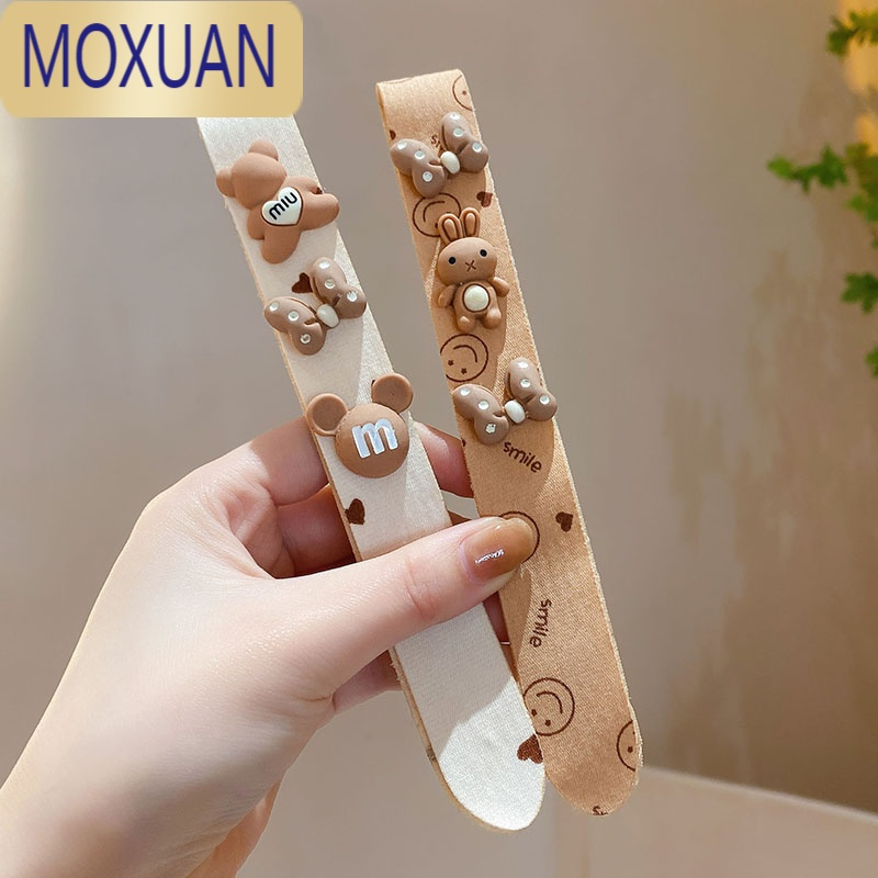 MOXUAN奶咖色儿童可爱刘海贴女童粘碎发整理器发卡魔术贴发箍发帖头饰