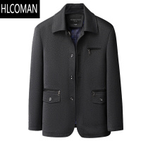 HLCOMAN70岁爷爷老人衣服男外套60岁中老年夹克男套装50岁爸爸装棉衣加厚