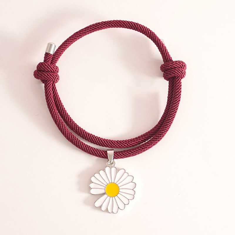 小雏菊手链权志龙同款手工编制学生情侣手链女简约百搭日韩原创设计