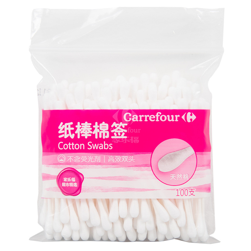 Carrefour纸棒棉签100支高清大图