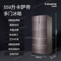 Casarte卡萨帝冰箱 多门冰箱风冷无双重除菌自由嵌入式四门冰箱 家用智能WIFI家用电冰箱BCD-559WDCPU1