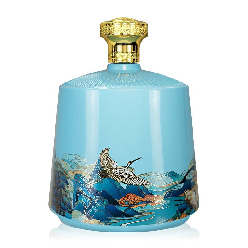五粮液生态酿酒红福论江山 52度浓香型绿豆酒1.5L大坛酒礼盒装