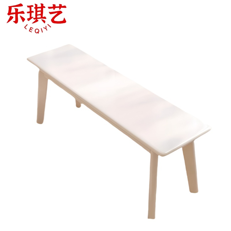 乐琪艺 长条凳 白色 120*30*45cm 张高清大图