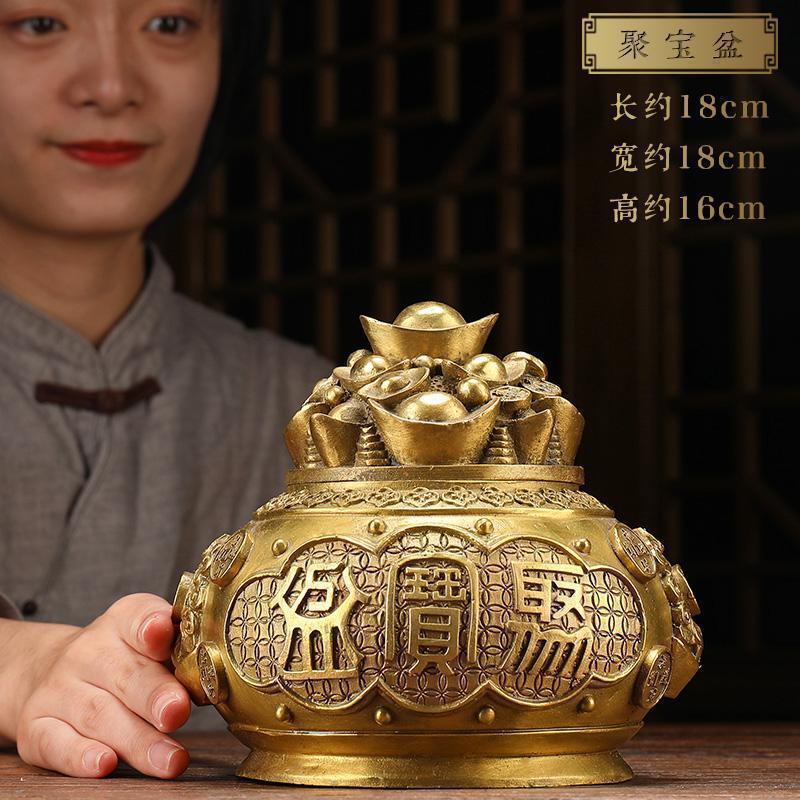 美帮汇铜摆件开盖工艺品家里电视柜装饰品高清大图