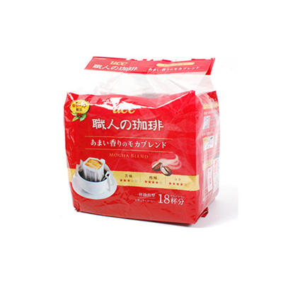 [香醇摩卡]悠诗诗(UCC)职人高级挂耳式手冲香醇摩卡咖啡 7g*18包/袋 进口咖啡粉 黑咖啡 冲调饮品 日本进口