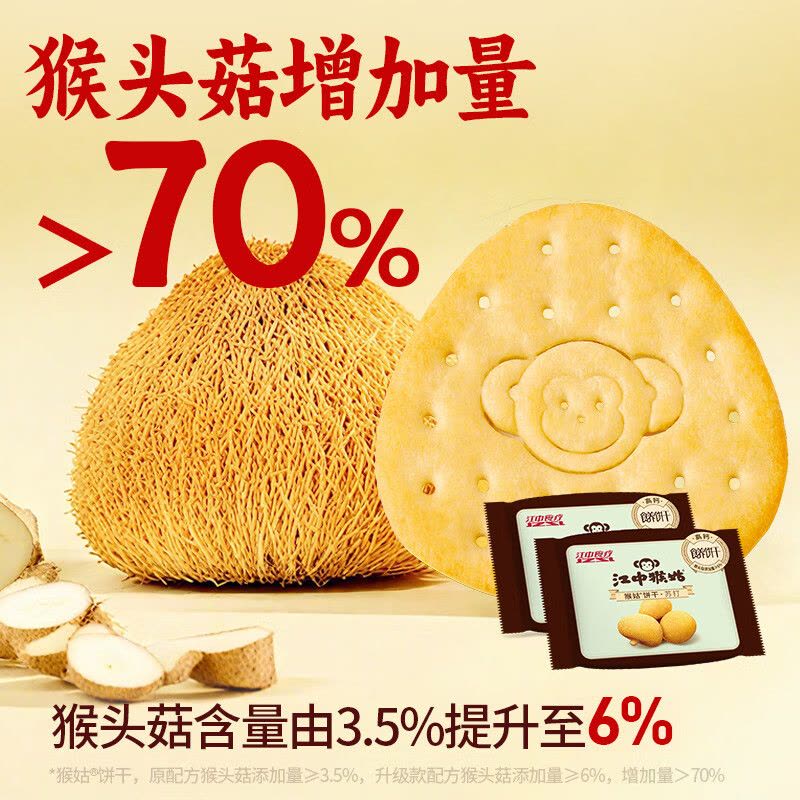 江中猴姑 原味苏打猴姑饼干 15天720g/盒_图片