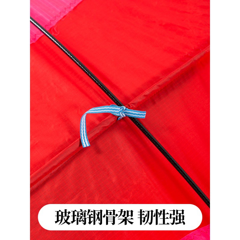 潍坊风筝新款彩虹三角风筝大型成人儿童微风易飞长尾线轮多彩创意 三维工匠 2.5米彩虹+30米飘尾(仅风筝)高清大图