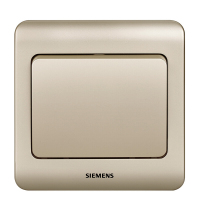 西门子(SIEMENS)开关插座一开单控面板远景金棕色