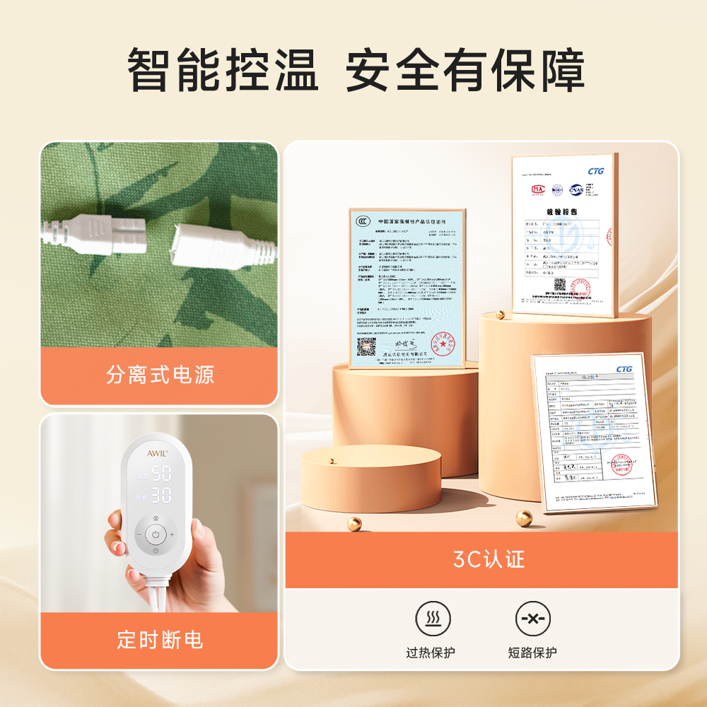 艾修堂 AP-C1pro 陈艾绒电加热叶艾草坐垫 臀部办公室家用热敷垫子四季通用高清大图