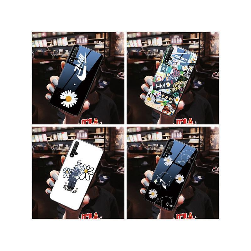 [黑色磨砂软壳]请告知客服手机型号+图案编号 小雏菊华为p30手机壳p40/p20/mate40玻璃nova8se潮