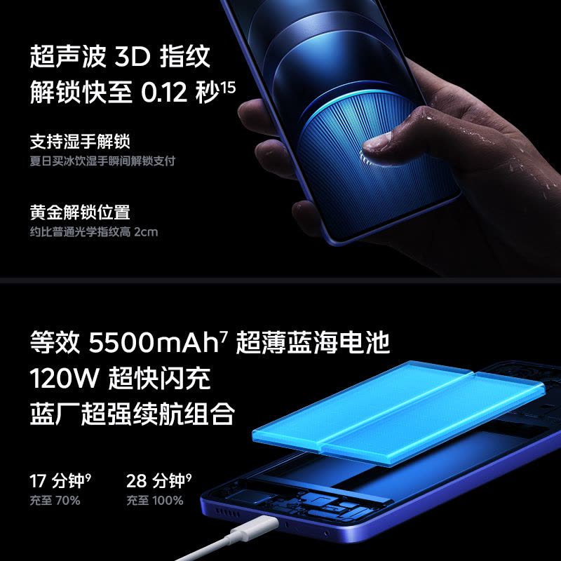 iQOO Neo9S Pro+ 12GB+256GB Buff蓝 全网通5G新品手机第三代骁龙8搭配自研电竞芯片Q1双芯120W闪充拍照游戏学生电竞性能手机图片