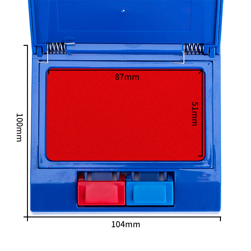 得力得力9850双色半自动印台(蓝)